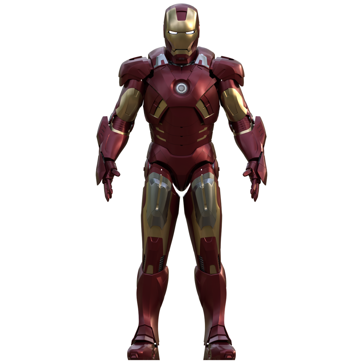 Walsh3D/Vek3D Motorized Iron Man Mark 7 Suit 3D Printable Model – Wireframe