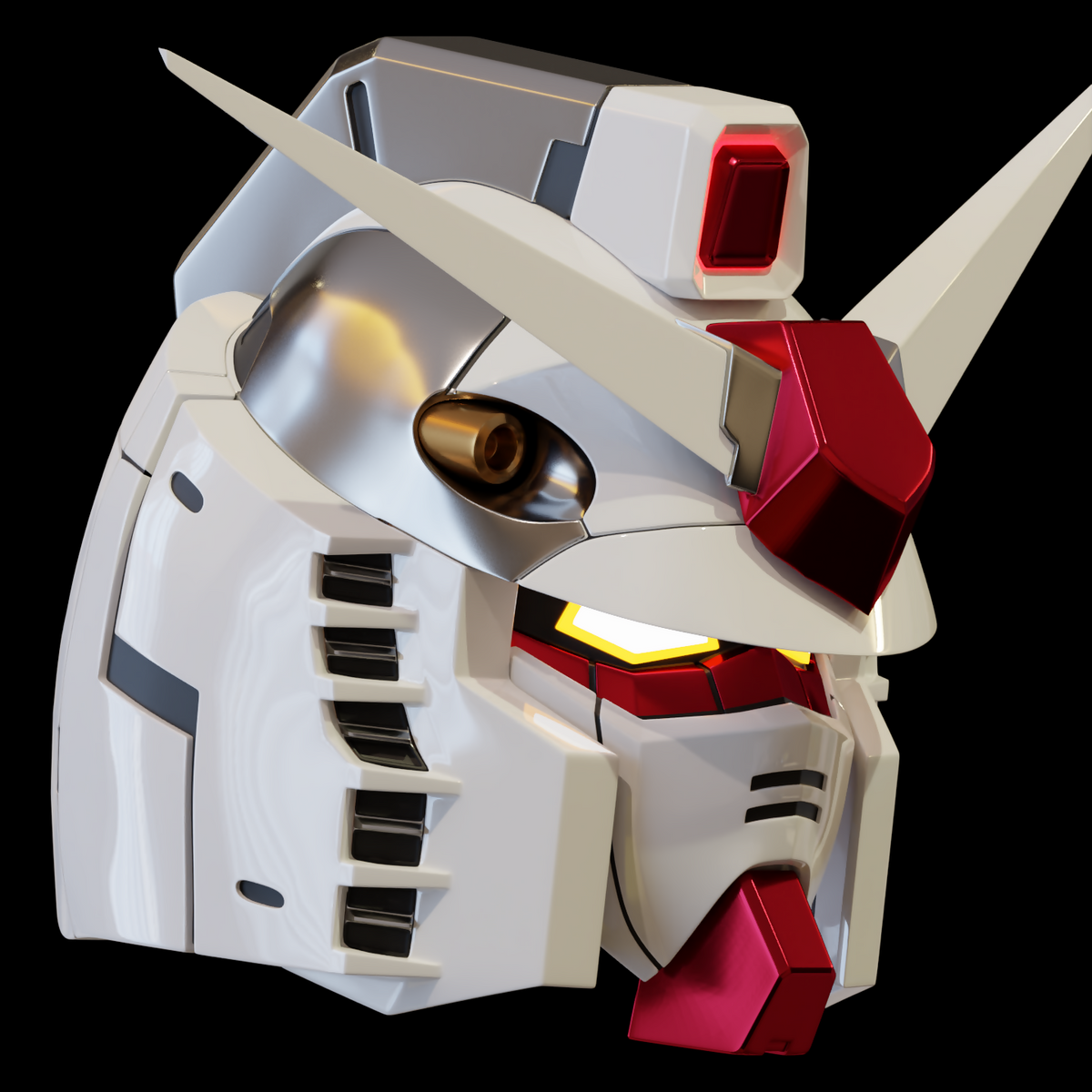 Gundam RX-78-2 Helmet - 3D Print Model – Wireframe