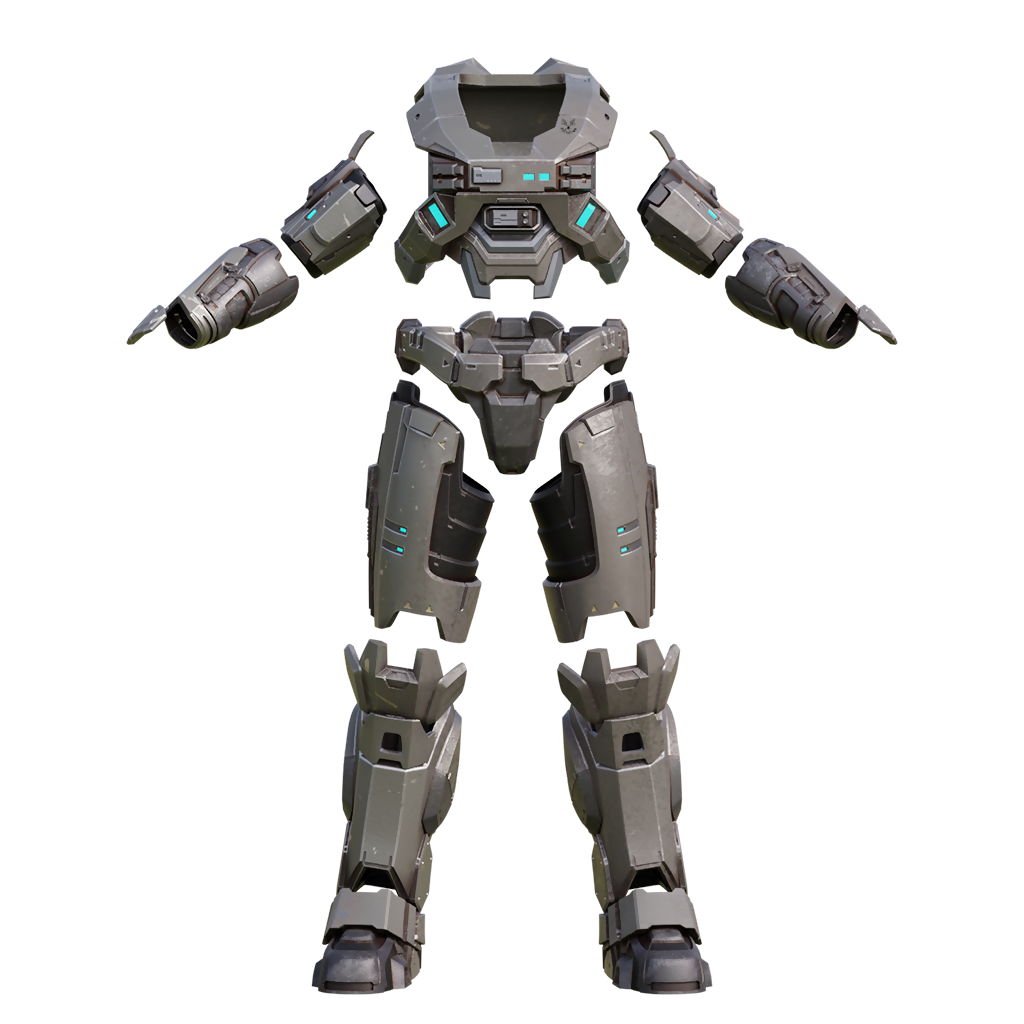 Halo Reach: MKVb Armor 3D File Kit – Wireframe